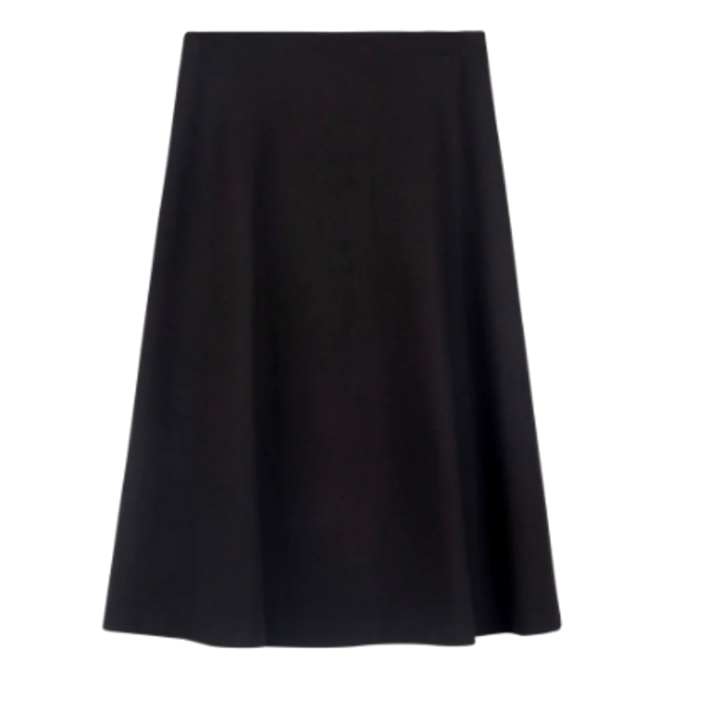 A-line black skirt